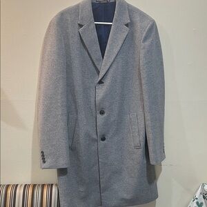TOMMY HILFIGER Gray Wool Overcoat SIZE 42L